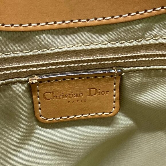 Auth DIOR/ChristianDior Street Chic, Trotter - Beige Brown Jacquard Leather - Picture 14 of 16